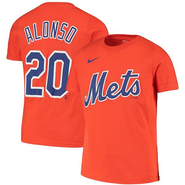 Youth New York Mets Pete Alonso Nike Black Player Name & Number T