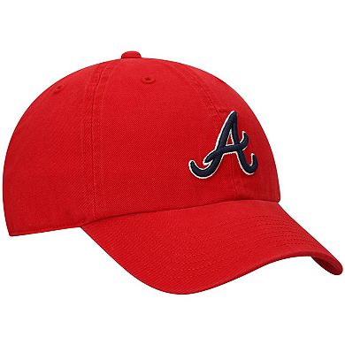 Men's '47 Red Atlanta Braves Clean Up Adjustable Hat