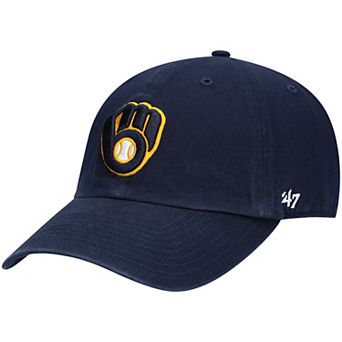 Men's '47 Navy Milwaukee Brewers Home Clean Up Adjustable Hat