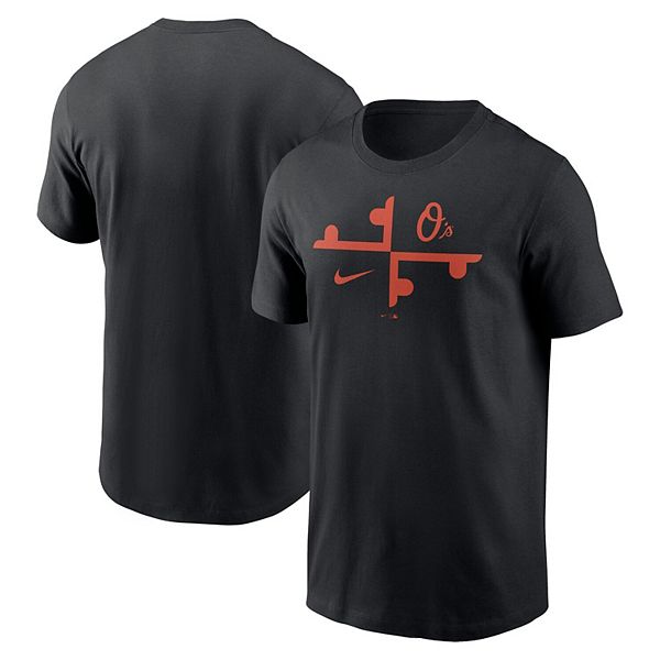 Profile Men's Black Baltimore Orioles Big and Tall Cloud T-shirt