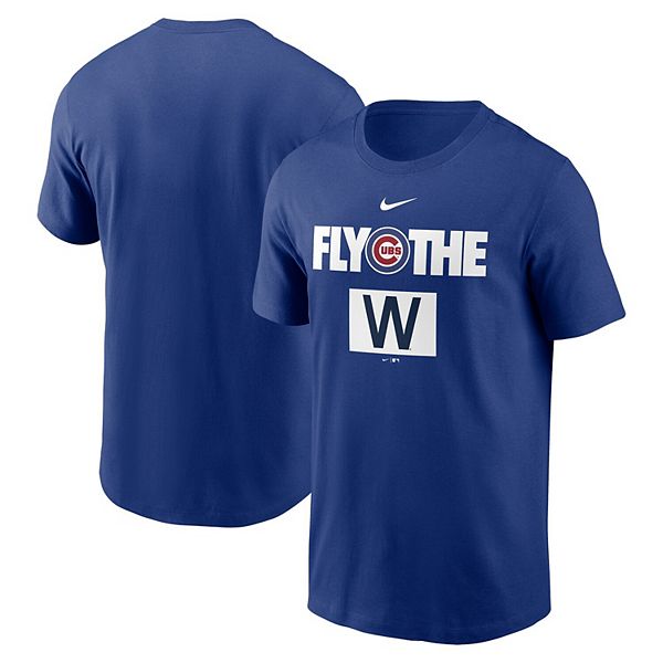 Men's Nike Royal Chicago Cubs Fly the W Local Team T-Shirt