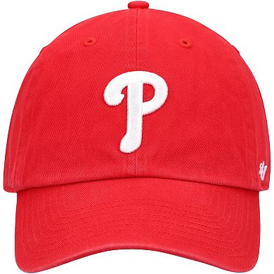 Men's '47 Red Philadelphia Phillies Game Clean Up Adjustable Hat