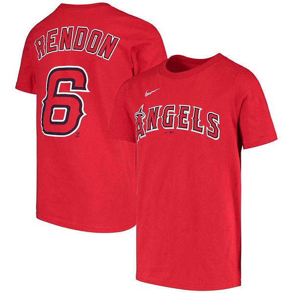 Youth Nike Anthony Rendon Red Los Angeles Angels Name & Number T-Shirt