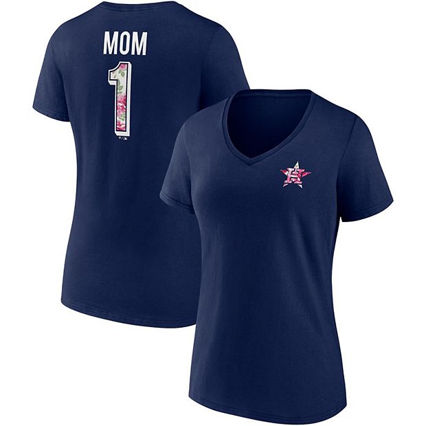 Houston Astros I Love Mom 3/4 Navy Blue Sleeve Raglan 5T