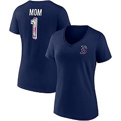 Boston Red Sox Women's Long Sleeve Major League T-Shirt White Navy Sz Medium