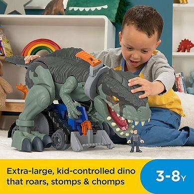 Fisher-Price Imaginext Jurassic World Dominion Giga Dinosaur Toy with Lights & Sounds, Mega Stomp & Rumble