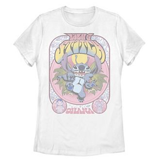 Disney's Disney Lilo And Stitch Juniors' Vintage "Ohana" Graphic Tee