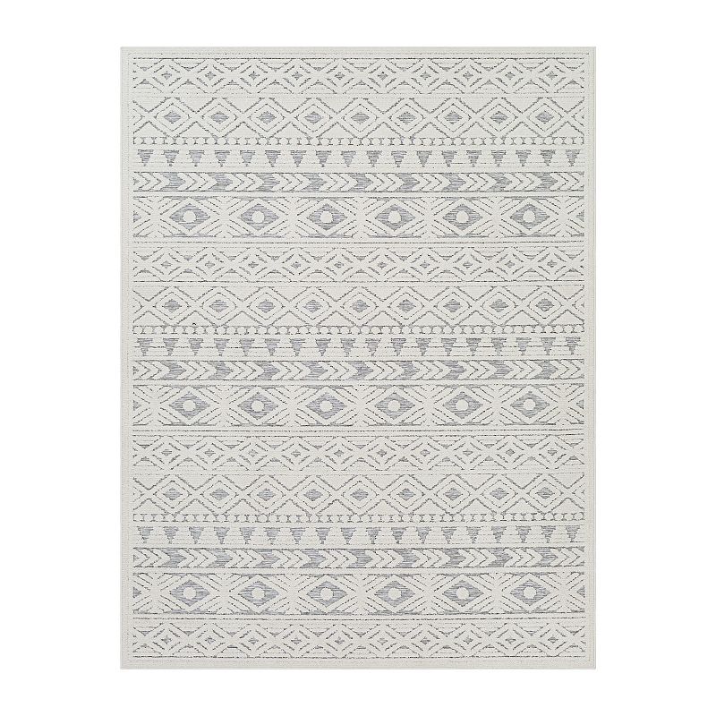 Decor 140 Gabrie Indoor Outdoor Global Area Rug, Grey, 4X5 Ft