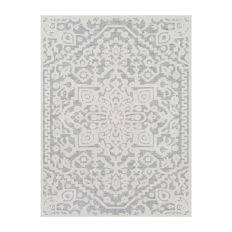 Decor 140 Genna Indoor Outdoor Global Area Rug, Grey, 8X10 Ft