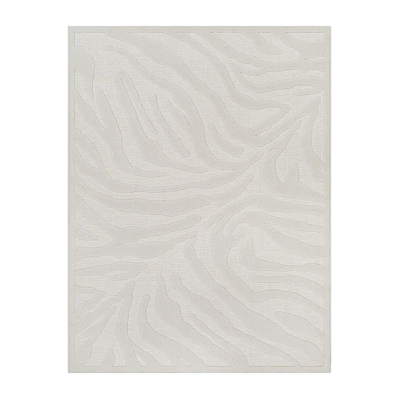 Decor 140 Gilda Indoor Outdoor Contemporary Area Rug, Grey, 5X7 Ft