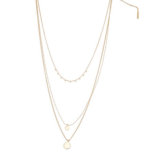 Nine west tri tone sales necklace