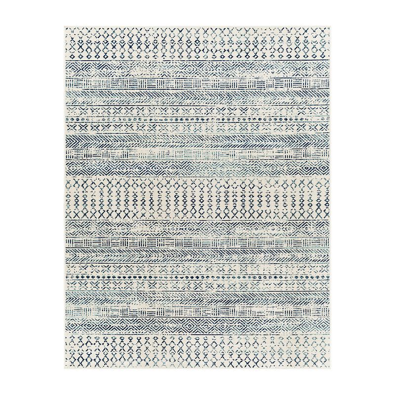 Decor 140 Reyna Indoor Outdoor Contemporary Area Rug, Blue, 6.5X9 Ft