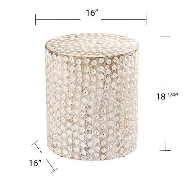 Southern Enterprises Camiliah Round End Table