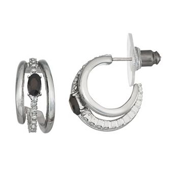 Simply Vera Vera Wang 3 Row Hoop Earrings