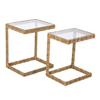 Southern Enterprises Ishmall C-Shape End Tables 2 pc Set