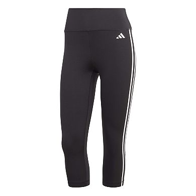 Women's adidas Train Essentials 3-Stripes High-Waisted Capri Leggings