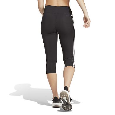 Women's adidas Train Essentials 3-Stripes High-Waisted Capri Leggings