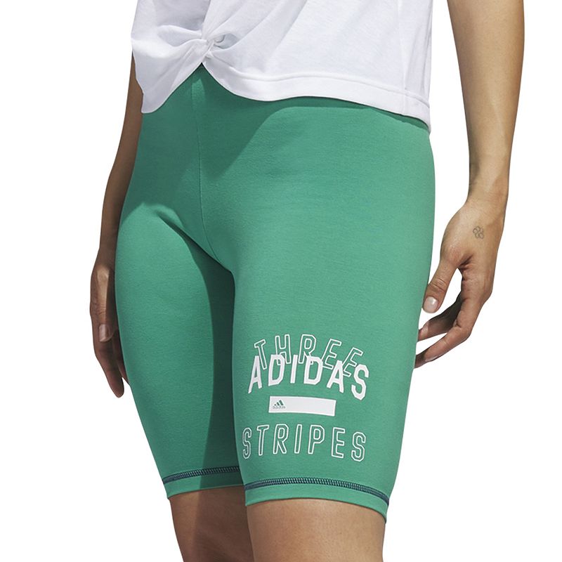 Womens adidas Sport Statement Bike Shorts, Size: XS, Med Green