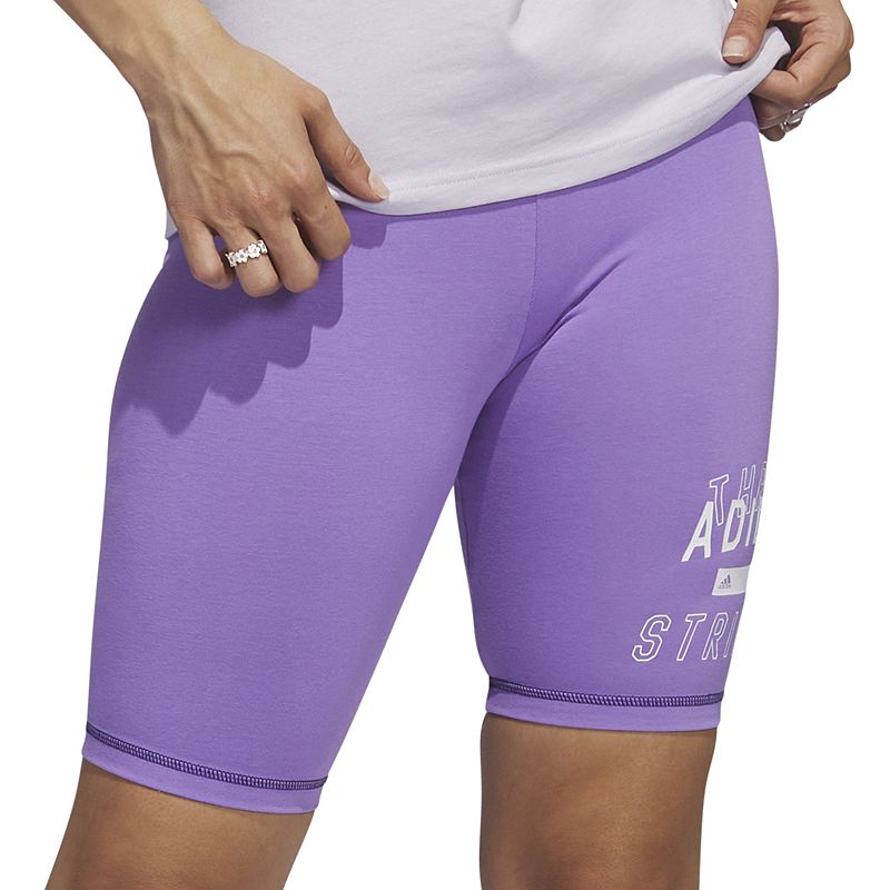 Womens adidas Sport Statement Bike Shorts, Size: XS, Purple