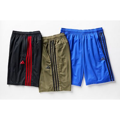 Men s adidas Train Essentials Pique 3 Stripes Training Shorts