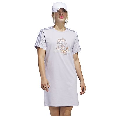 Women s adidas Bloom 3 Stripes T Shirt Dress