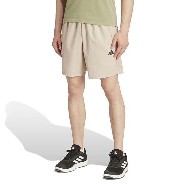 Men's adidas Train Essentials Woven Training Shorts - Wonder Beige Black (S)