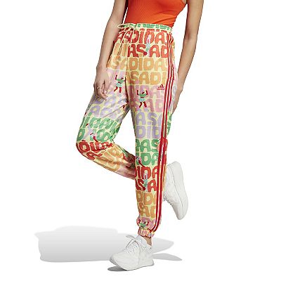 Adidas originals scarf print jumper in pink and red hotsell