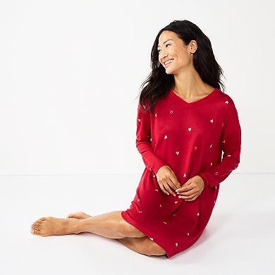 Women's Sonoma Goods For Life® Cozy Long Sleeve V-Neck Sleepshirt