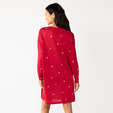 Women's Sonoma Goods For Life® Cozy Long Sleeve V-Neck Sleepshirt