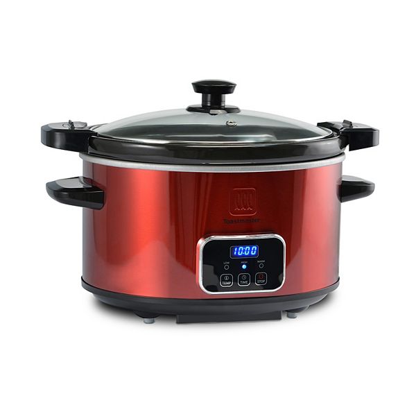 Toastmaster 4-Quart Digital Slow Cooker with Locking Lid, Graphite