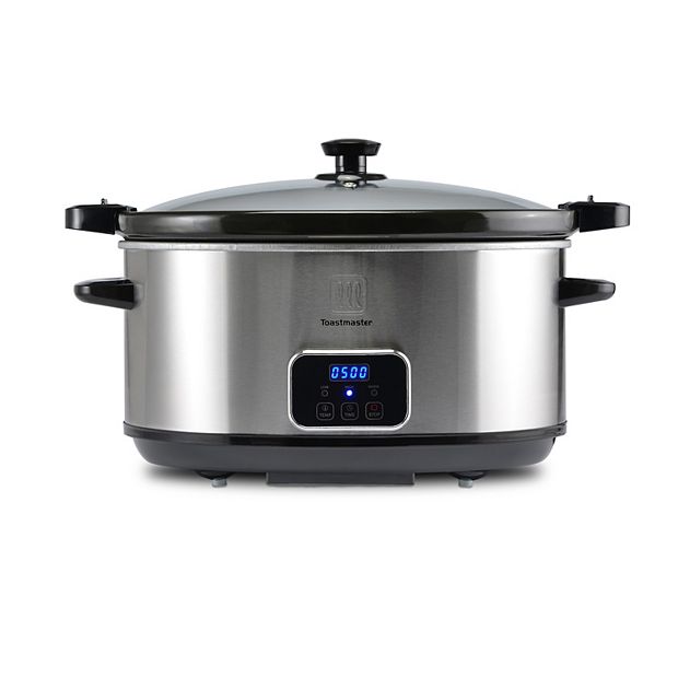 Toastmaster 7 Quart Stainless Steel Digital Slow Cooker with