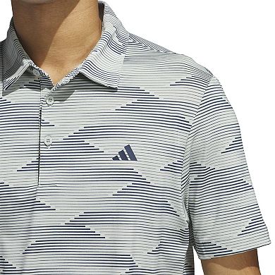 Men's adidas Two Color Stripe Golf Polo