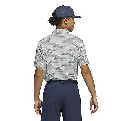 Men's adidas Two Color Stripe Golf Polo