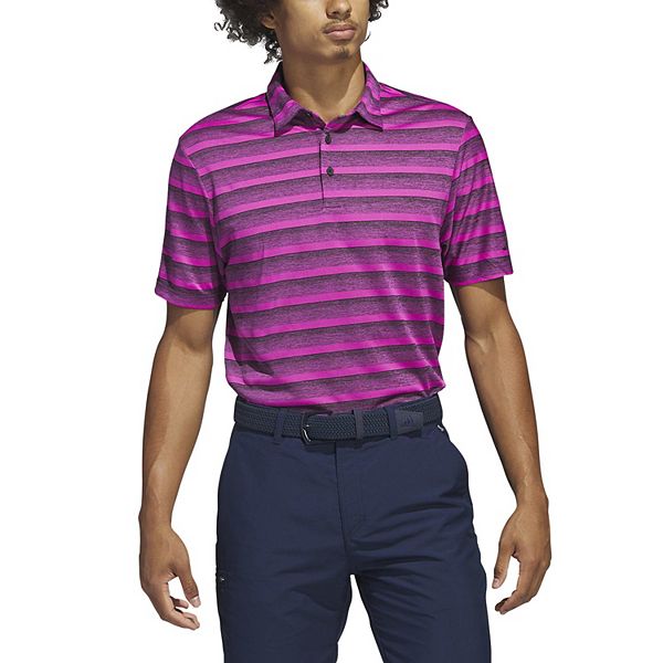 Men's adidas Two Color Stripe Golf Polo Shirt