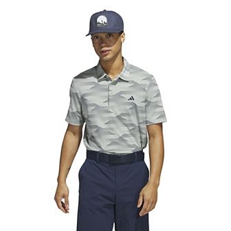 Men's adidas Two Color Stripe Golf Polo