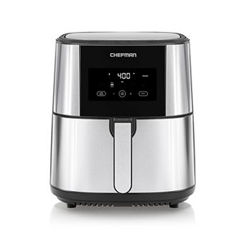 Chefman 8-qt TurboFry Stainless Steel Air Fryer with Basket Divider