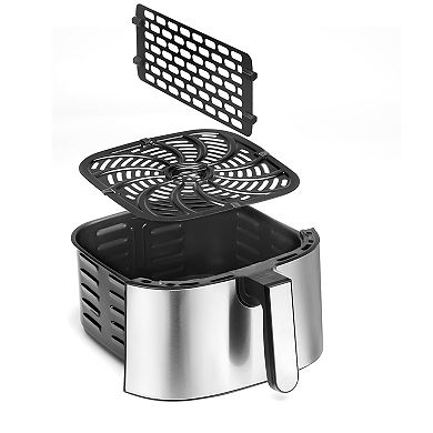Chefman 8-qt. TurboFry Stainless Steel Air Fryer with Basket Divider
