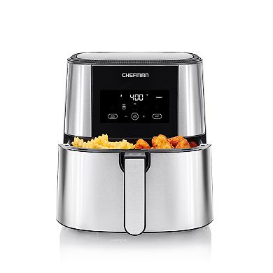 Chefman 8-qt. TurboFry Stainless Steel Air Fryer with Basket Divider