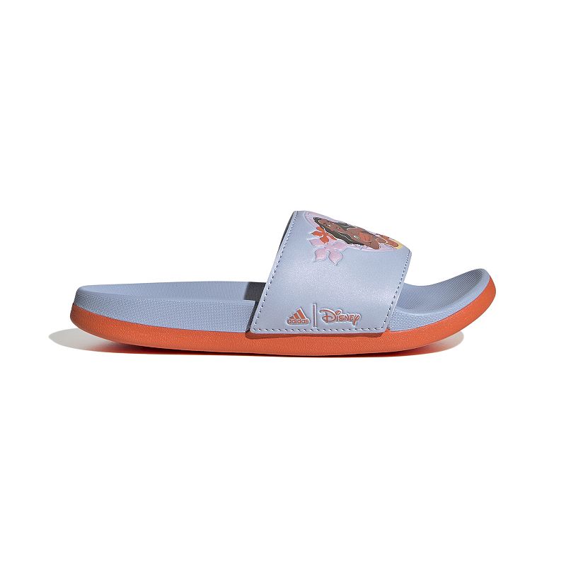adidas x Disneys Moana Adilette Kids Comfort Slide Sandals, Girls, Size:
