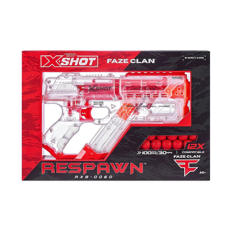X-Shot FaZe Respawn Round Blaster (12 rounds) by ZURU, Multicolor