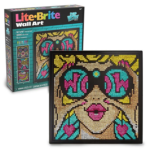 LiteBrite Wall Art Pop Wow! Edition