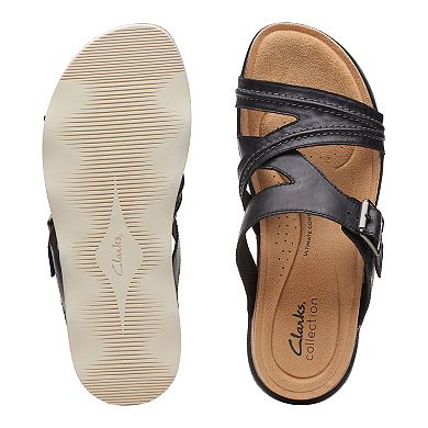 Clarks® Brynn Hope Women's Leather Slide Sandals