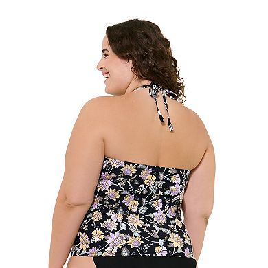 Plus Size Freshwater Halter Tankini Top