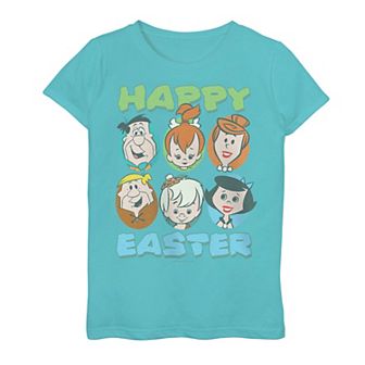 Girls 7-16 The Flintstones Happy Easter Eggs Tee