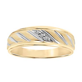 AXL 10k Gold Diamond Accent Men's Wedding Band Ring