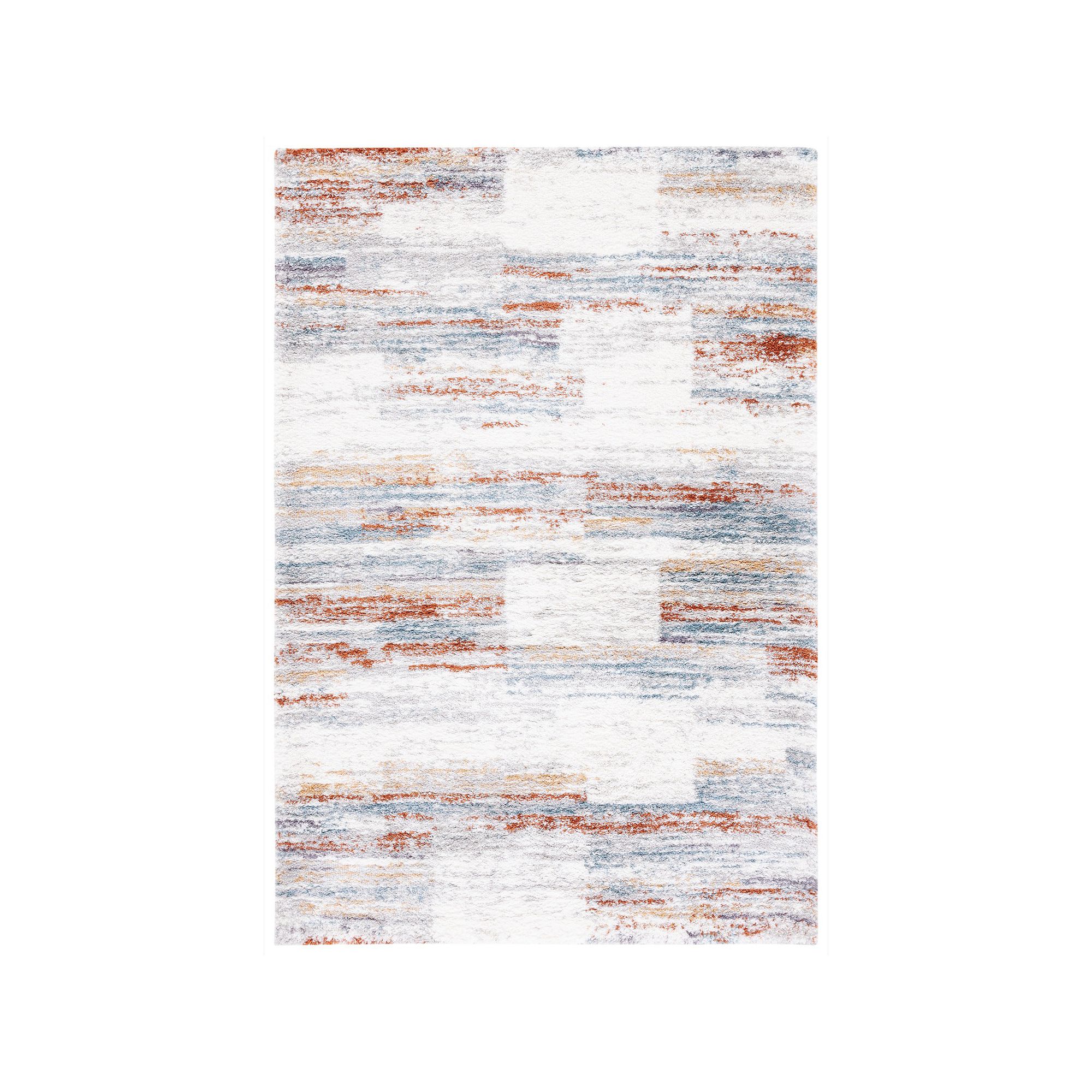 Safavieh Berber Shag Sonya Rug, Blue Rust Ivory