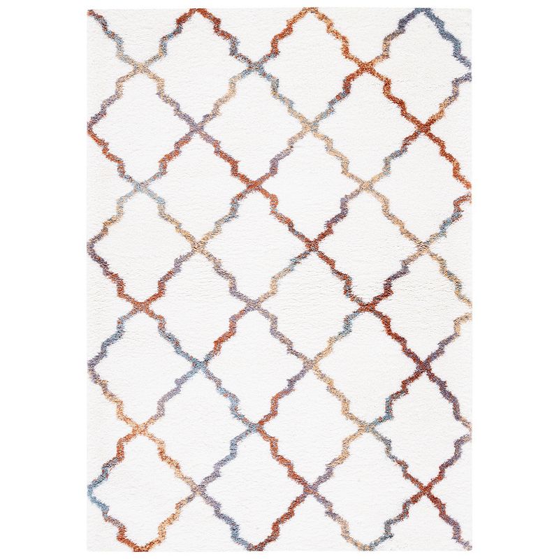 Safavieh Berber Shag Ronda Rug, White, 8X10 Ft
