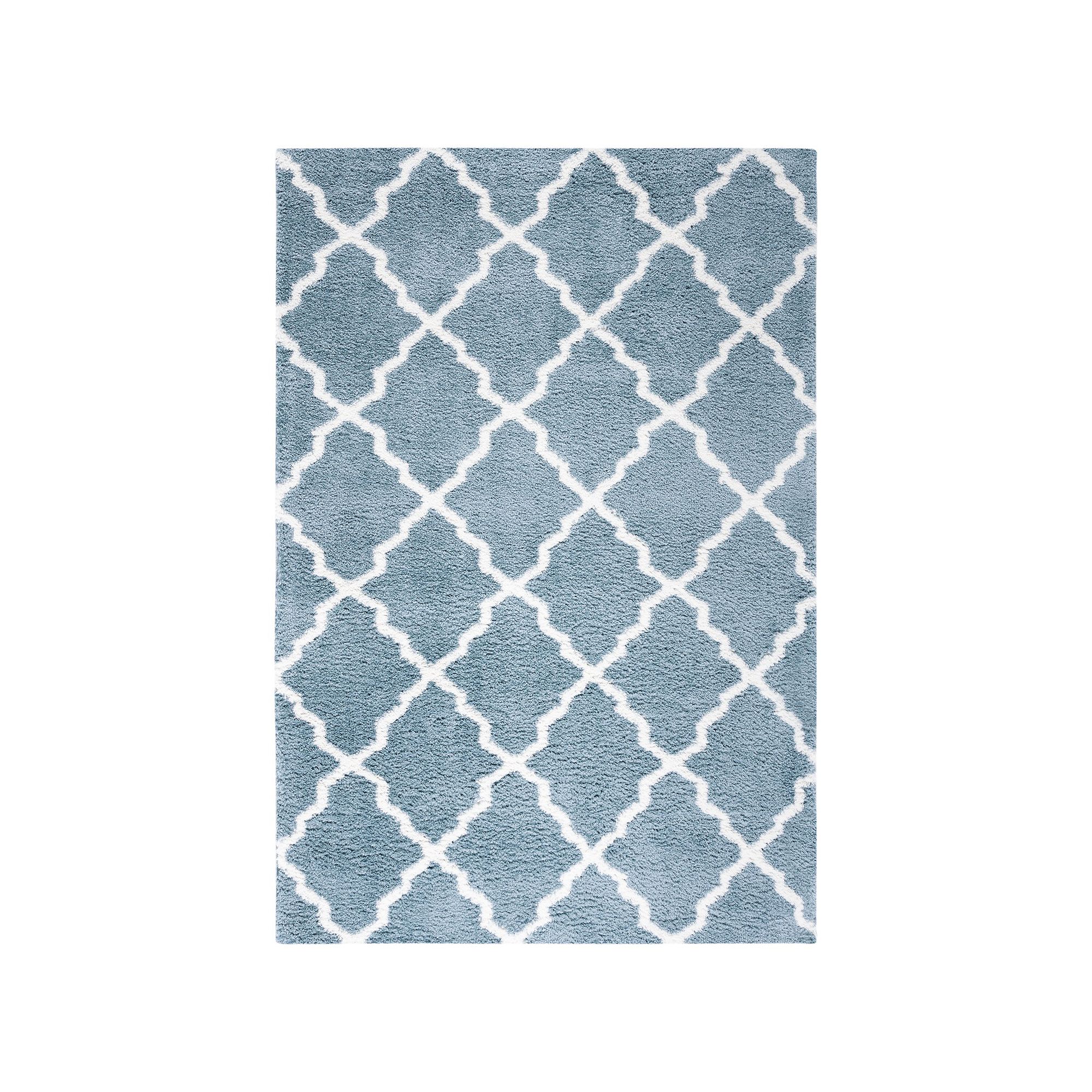 Safavieh Berber Shag Rose Rug, Blue Rust Ivory
