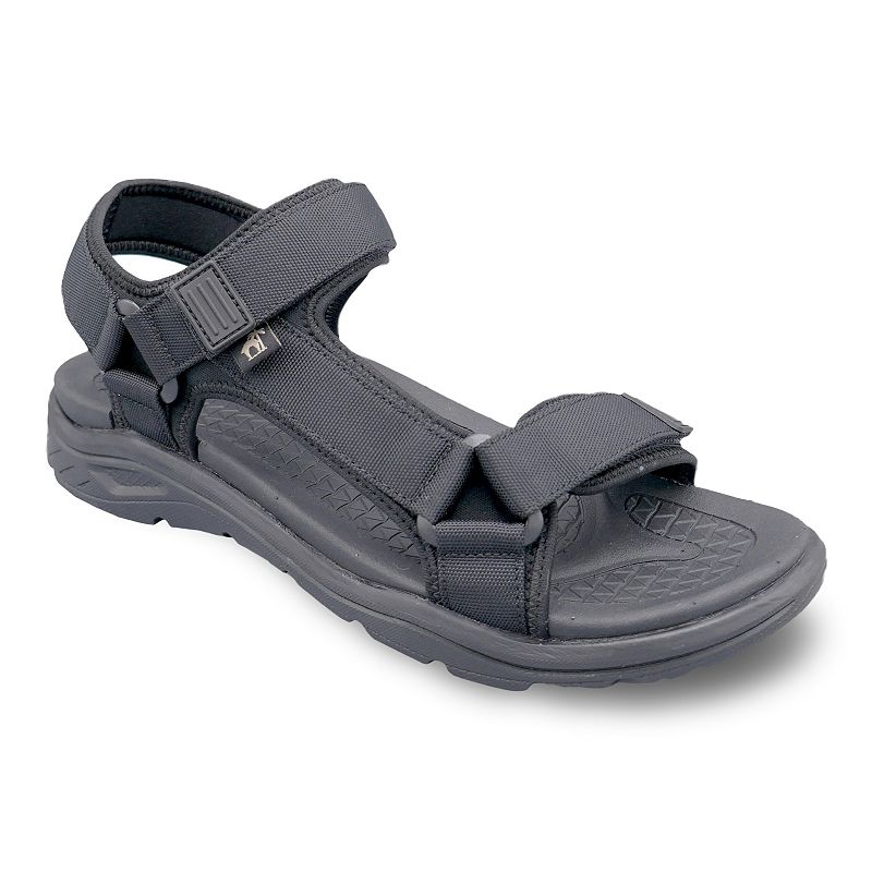 Caribbean Joe Tobago Mens Sport Sandals, Size: 8, Black