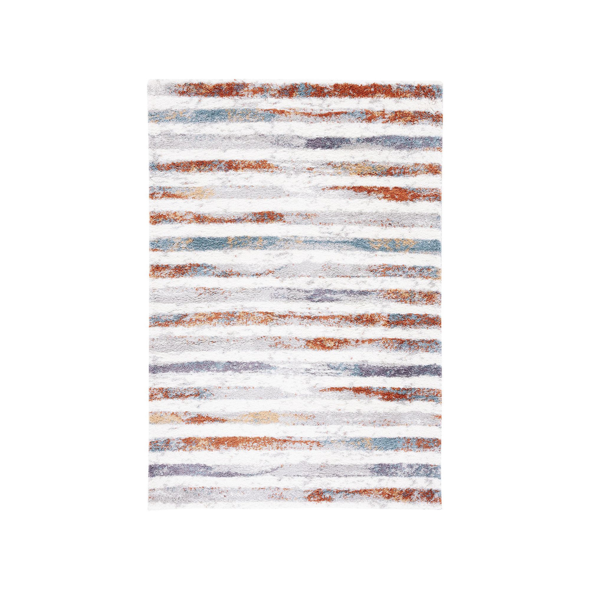 Safavieh Berber Shag Zeke Rug, Blue Rust Ivory